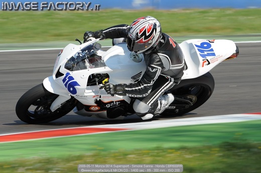 2008-05-11 Monza 0814 Supersport - Simone Sanna - Honda CBR600RR